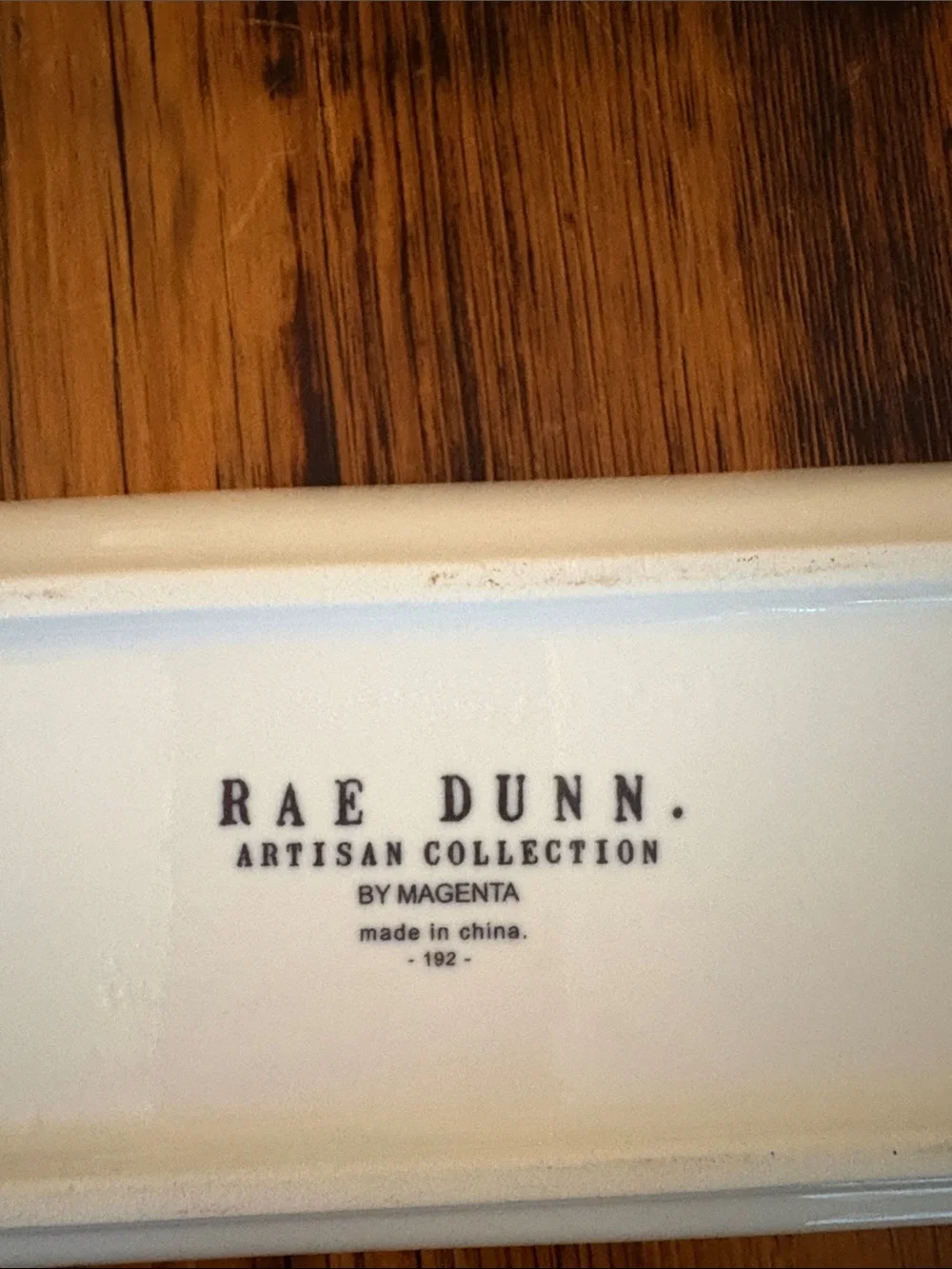 Rae Dunn White Ceramic Divided Tray with LOVE Lettering